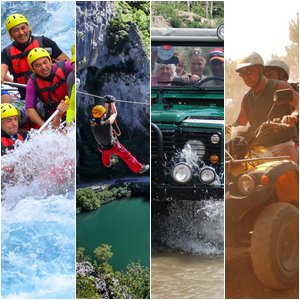 Antalya Ziplining, Rafting, Jeep Tour & Quad Safari